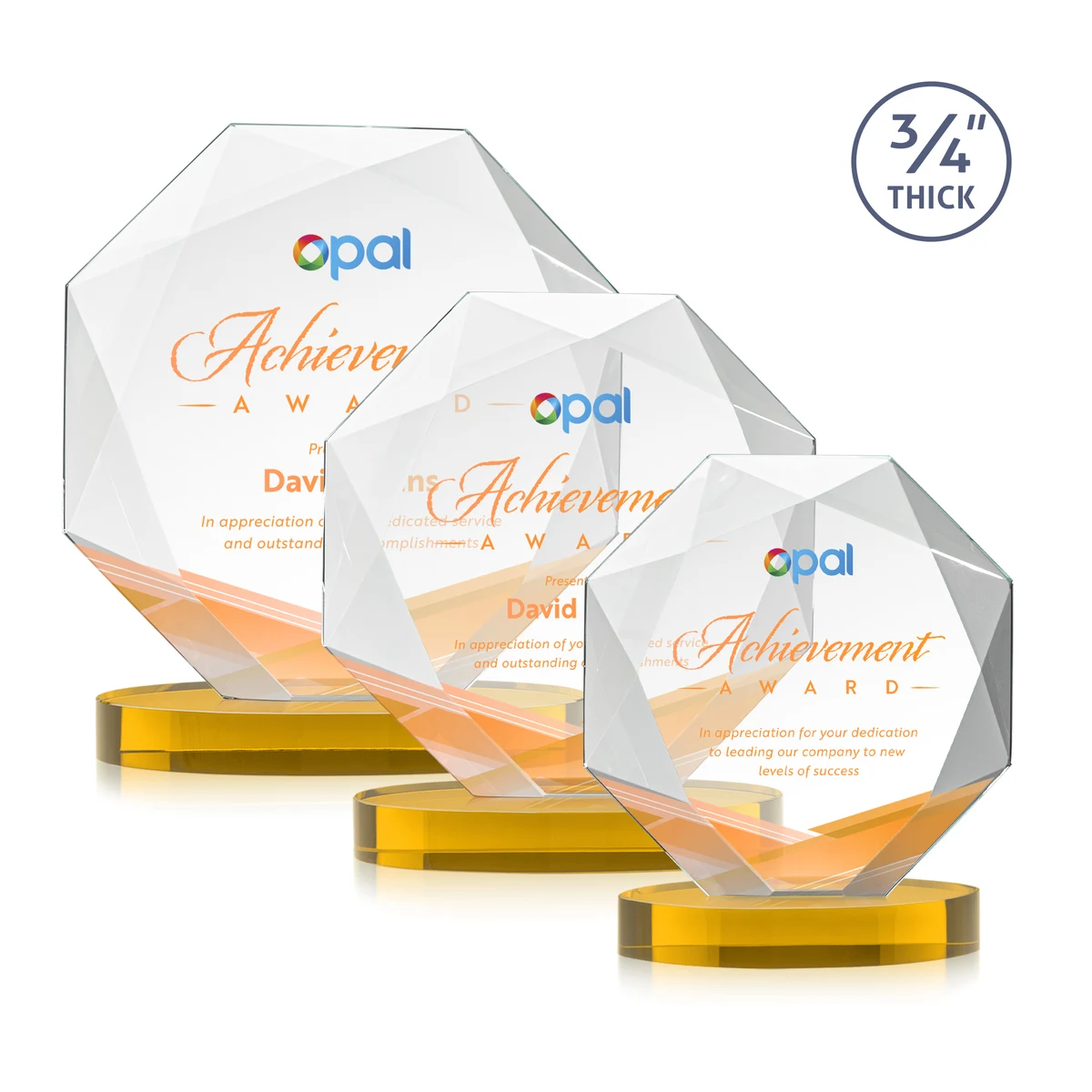 Bradford VividPrint™ Award on Alberton Base - Amber 1