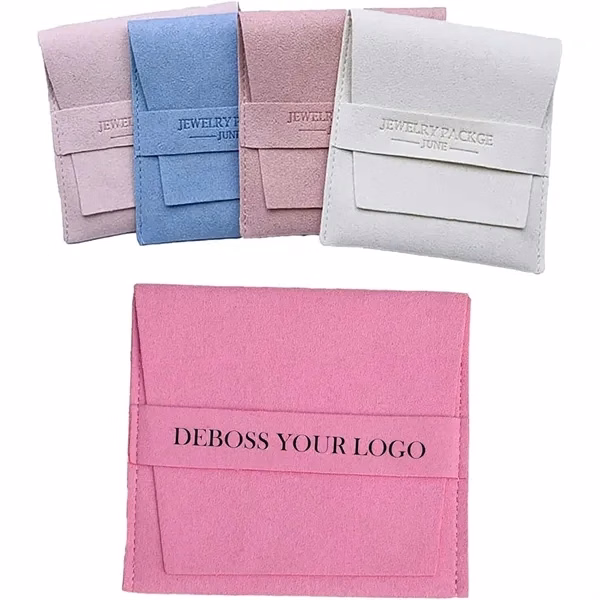 Personalized Microfiber Jewelry Envelope Pouch Jewelry Gift Bags for Work, School and Travel