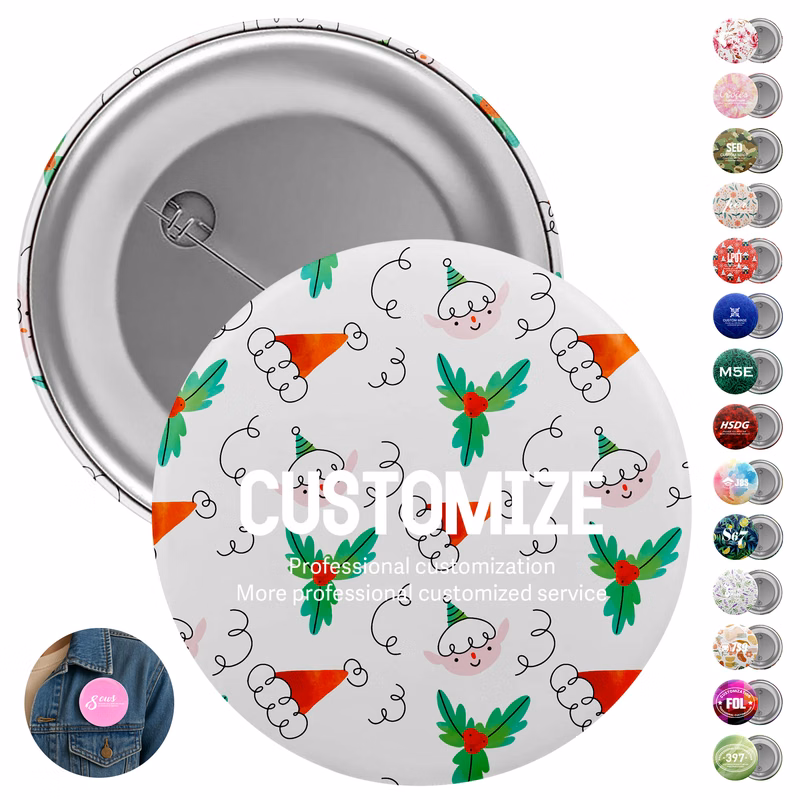 Custom Round Button With Pin
