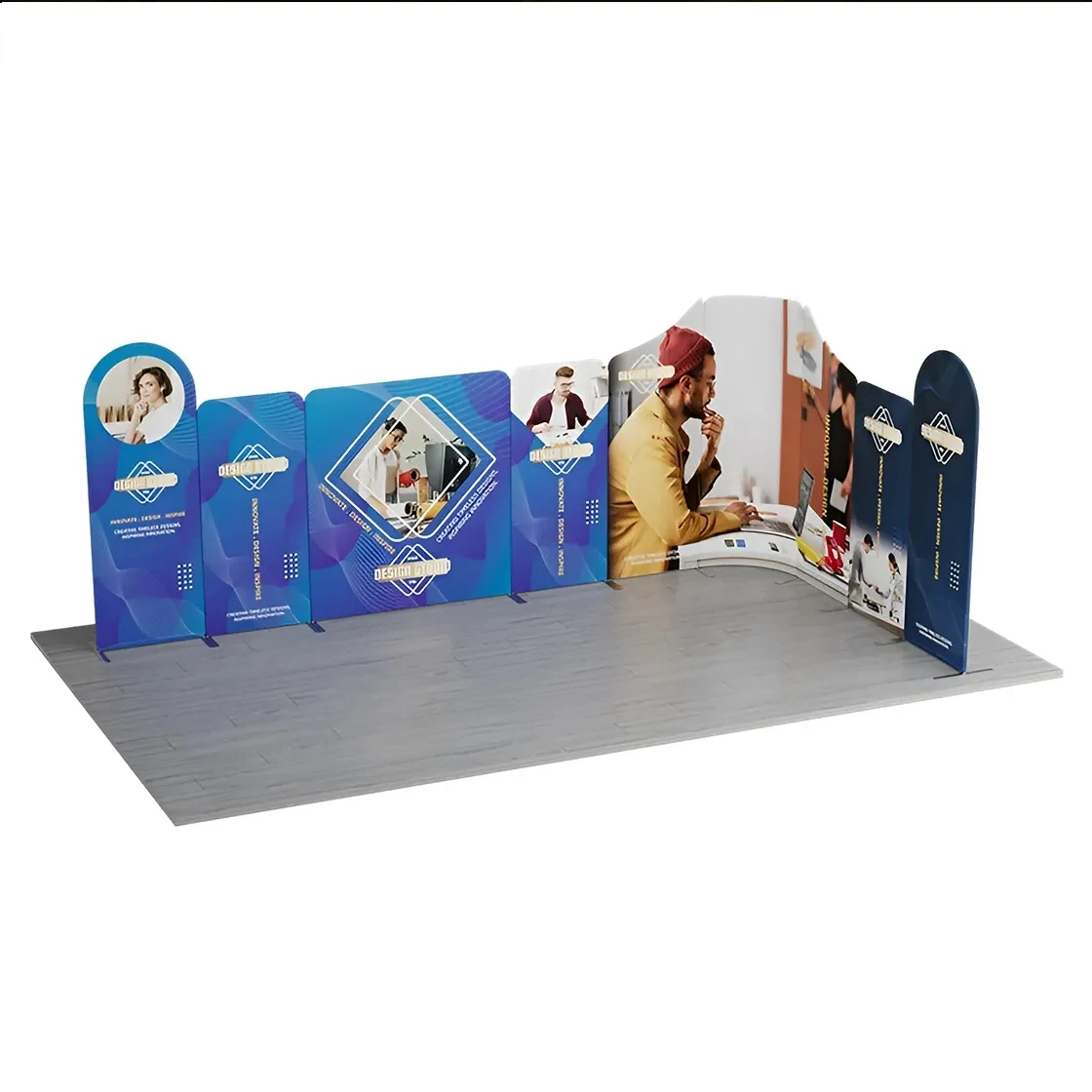 20ft Magnetic Modular Fabric Displays - L Shape 1