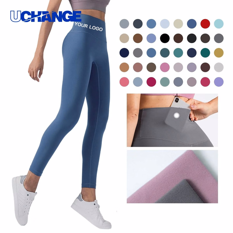 Stretch Yoga Leggings with Side Pockets for Workouts
