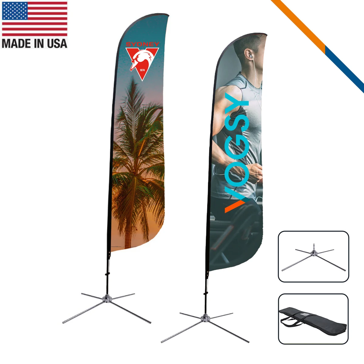 16.5' Cancer Single-Sided Feather Flag 1