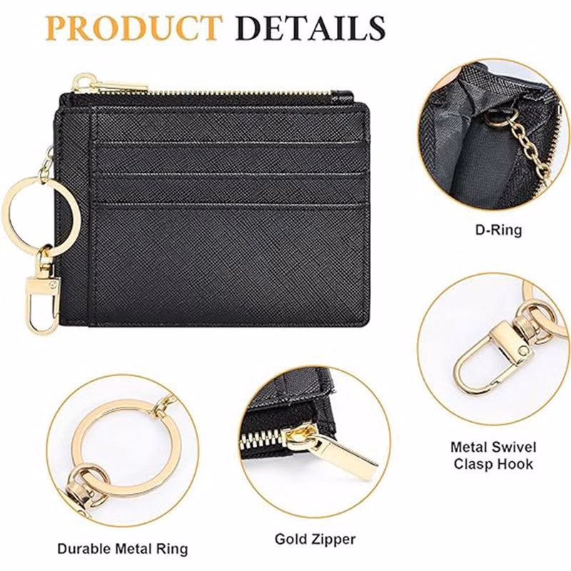 Women's Credit Card Holder Wallet with Keychain