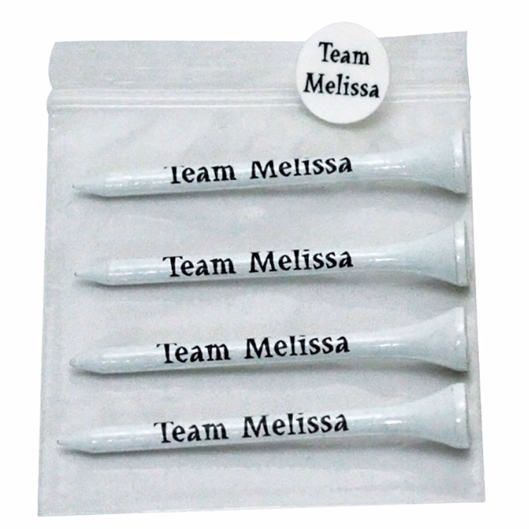 Golf Tee Polybag Combo Pack with (4) 3 1/4 Inch Tees and (1) Ball Marker