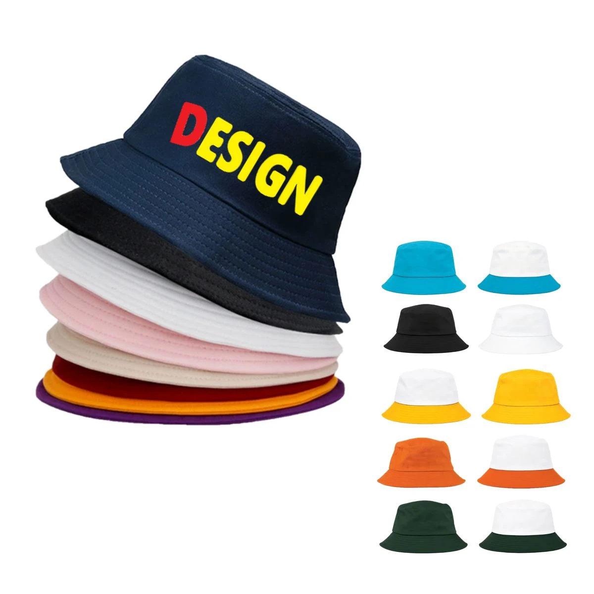 Premium Reversible 100% Cotton Bucket Hat 1