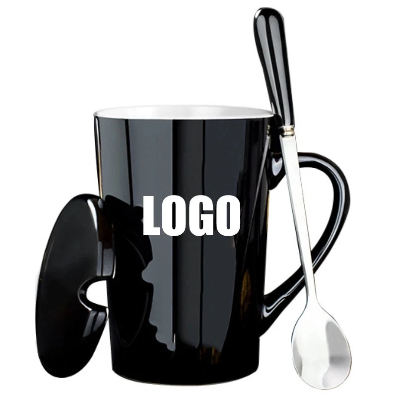 Custom 12 Constellation Ceramic Coffee Mug with lid spoon 1