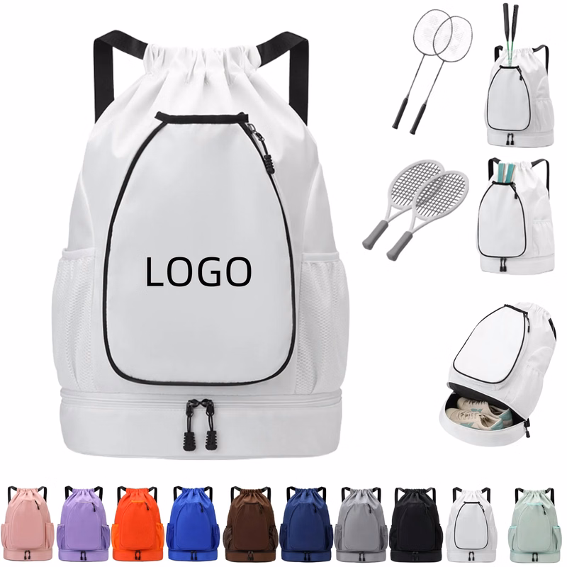Sports Drawstring Bag Pickleball Tennis Training Backpack