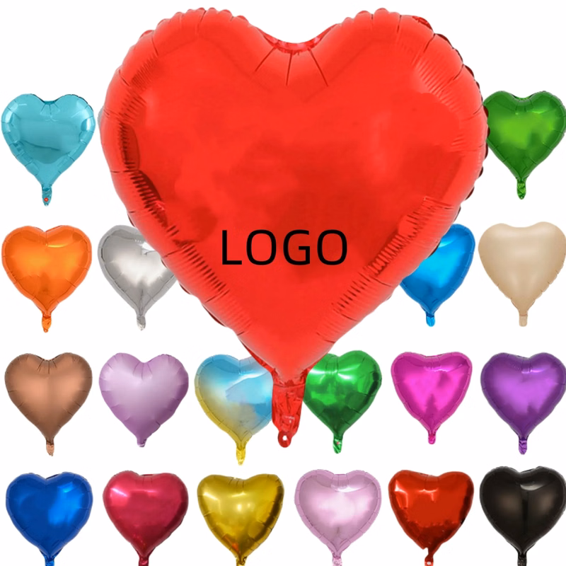 18-inch Heart-shaped Aluminum Film Balloon