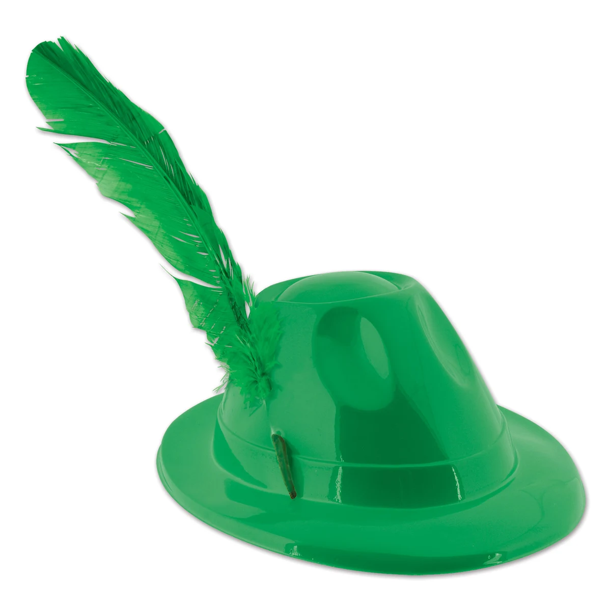Plastic Alpine Hat w/ Feather 1
