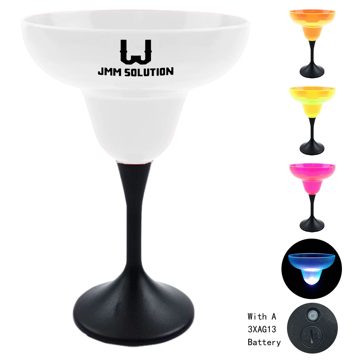 7oz LED Light Up Black Base Ice Cream Cup 1