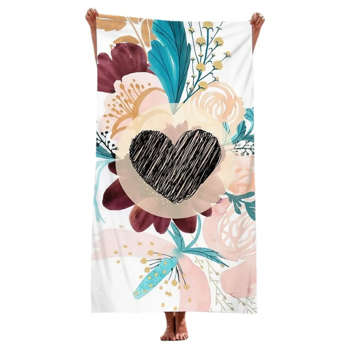 30" x 60" Microfiber Beach Towel Full-Color print on 1 Side 1