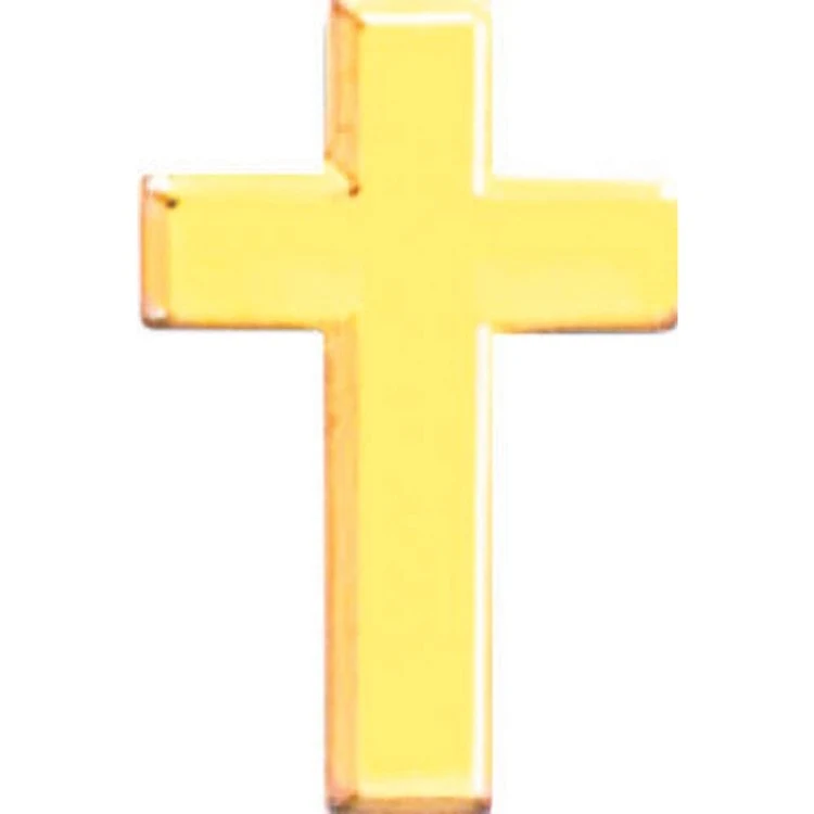 Bright Gold Cross Service Lapel Pin 1