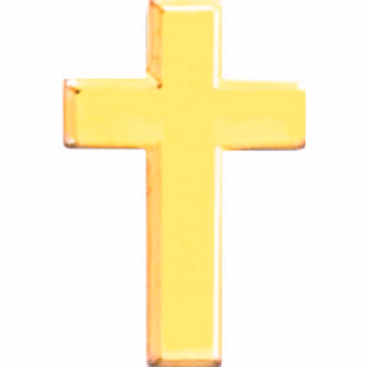 Bright Gold Cross Service Lapel Pin
