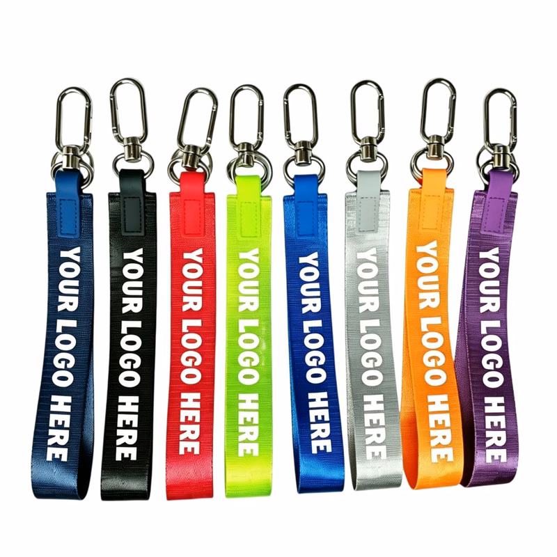 Nylon Wristlet Strap With Metal Clip Carabiner
