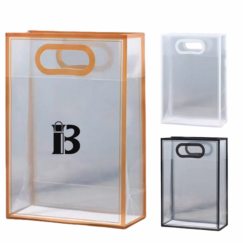 Square Transparent PP Plastic Hand-held Gift Bag