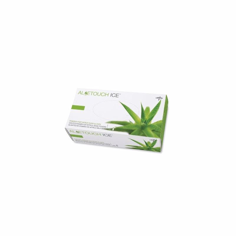 Nitrile Exam Gloves - Powder Free Large Aloe