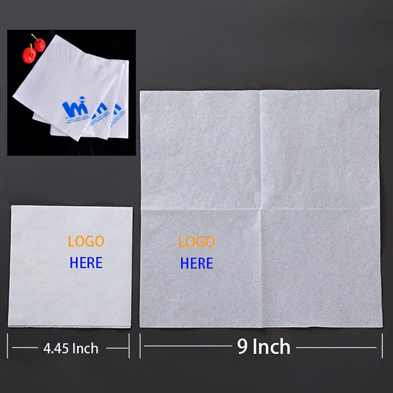 2 layers 9" x 9" Facial-grade White Napkins