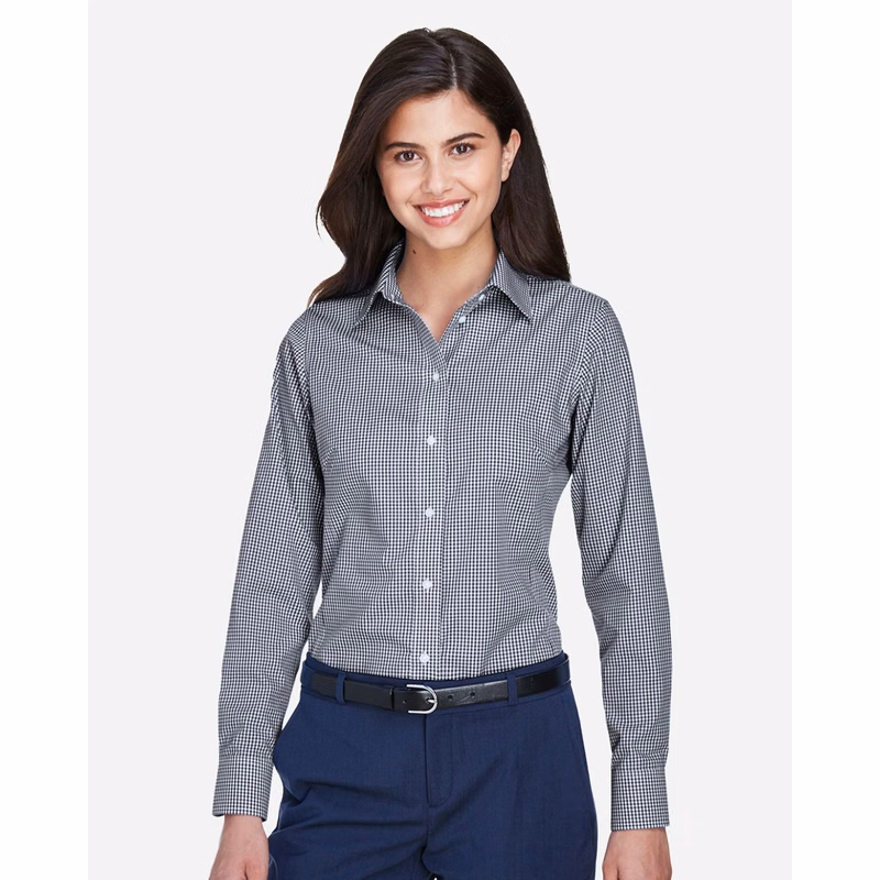 Women's Crown Collection® Gingham Check Woven Dress Shirt - D640W