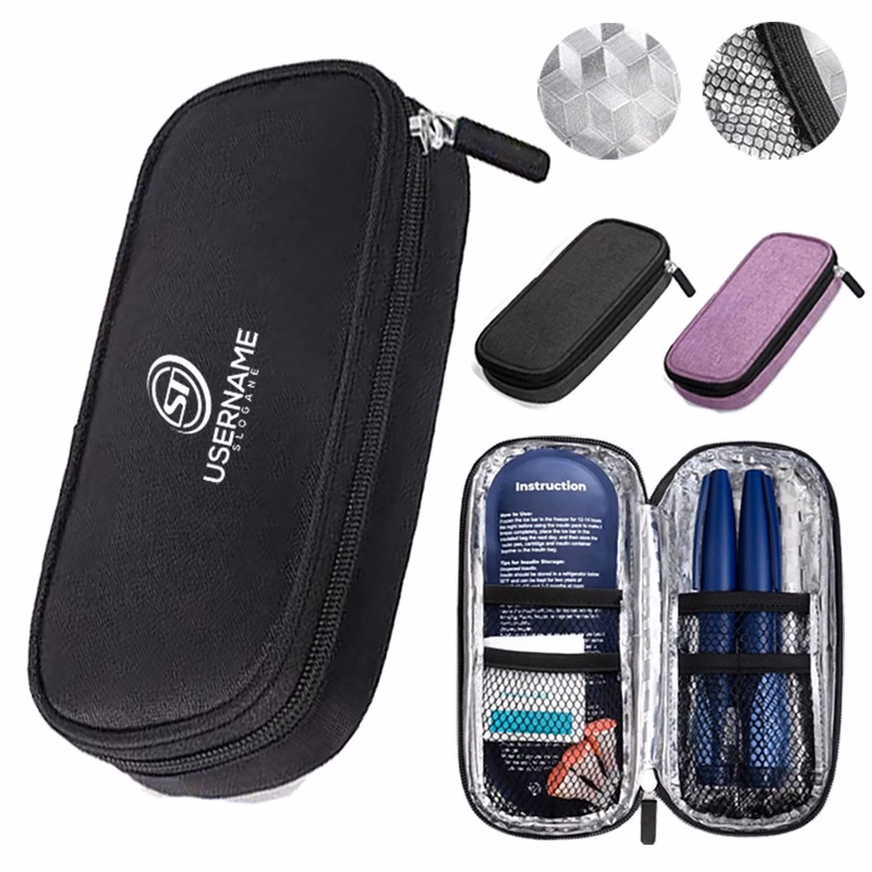 Diabetic Medication Insulated Cooling Bag Insulin Pen Cooler Travel Case with TSA Approved Ice Packs