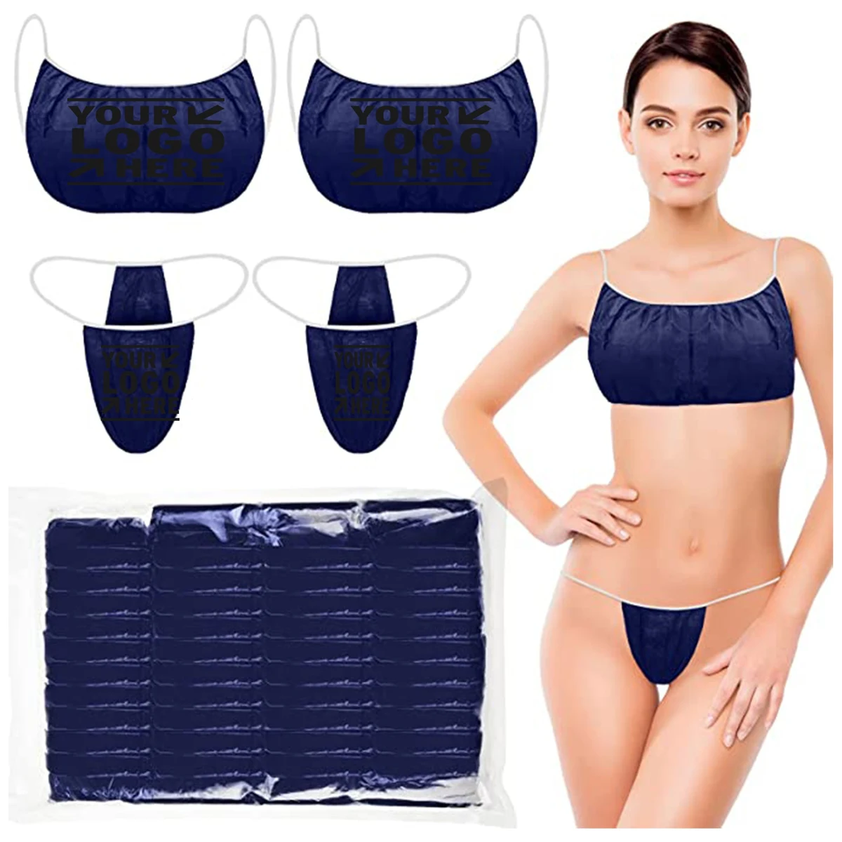 Disposable Bras and Panties Women Disposable Underwear 1