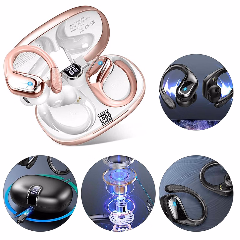 Noise Cancelling Mic Wireless Bluetooth 5.3 Headphones IP7 Waterproof Sport Earbud