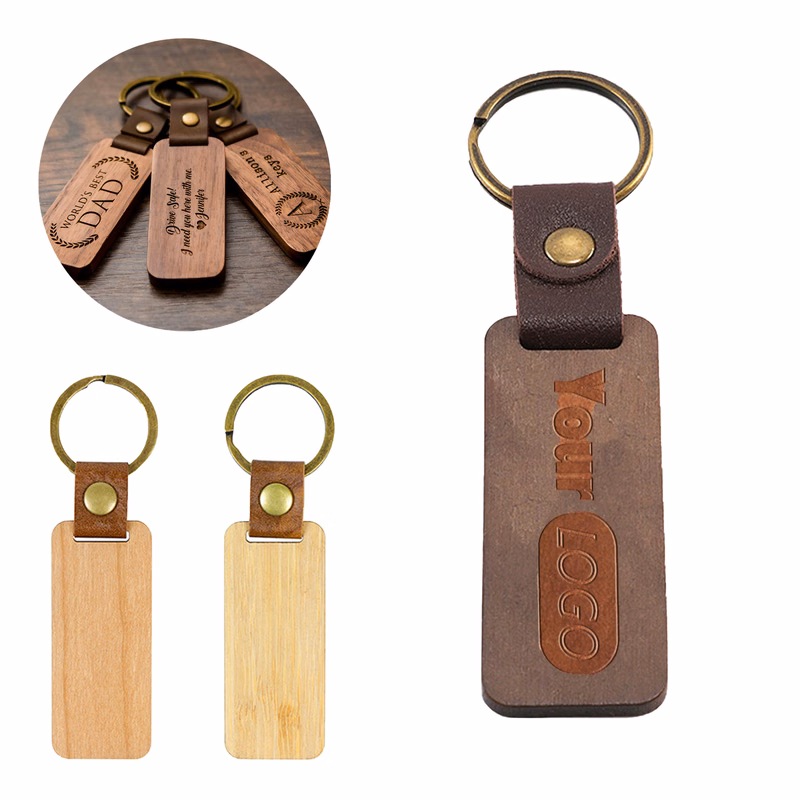 Custom Engraved Wood Keychain