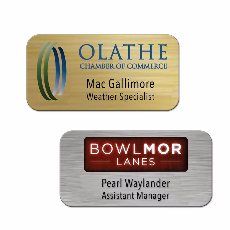1.5"x3" Chaos full color UV Printed name badge