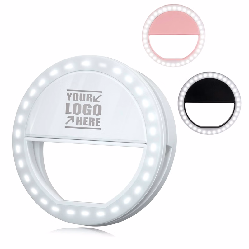 Selfie Round LED Ring Fill Light Recharging w/ Clip