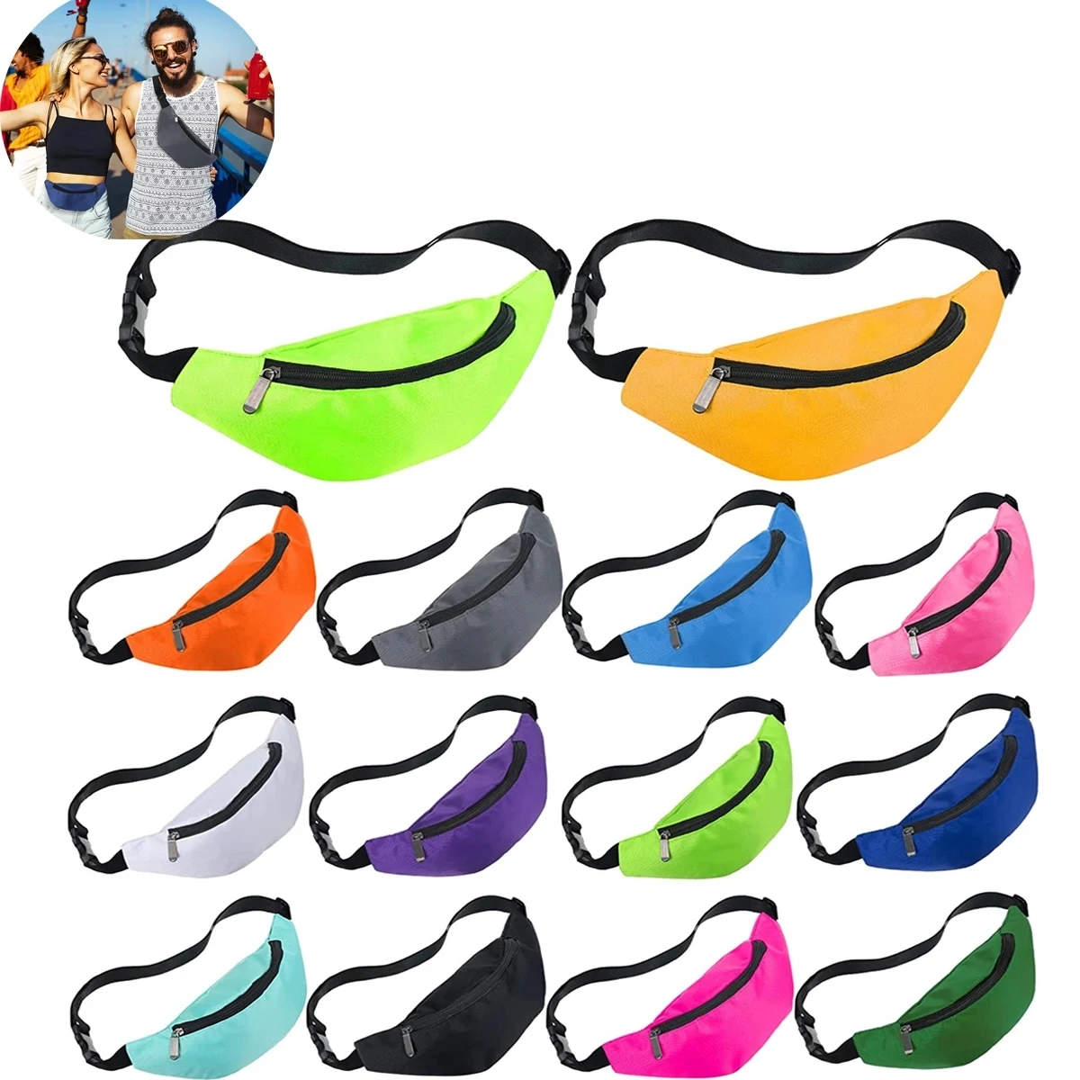 Adjustable Neon Fanny Pack 1