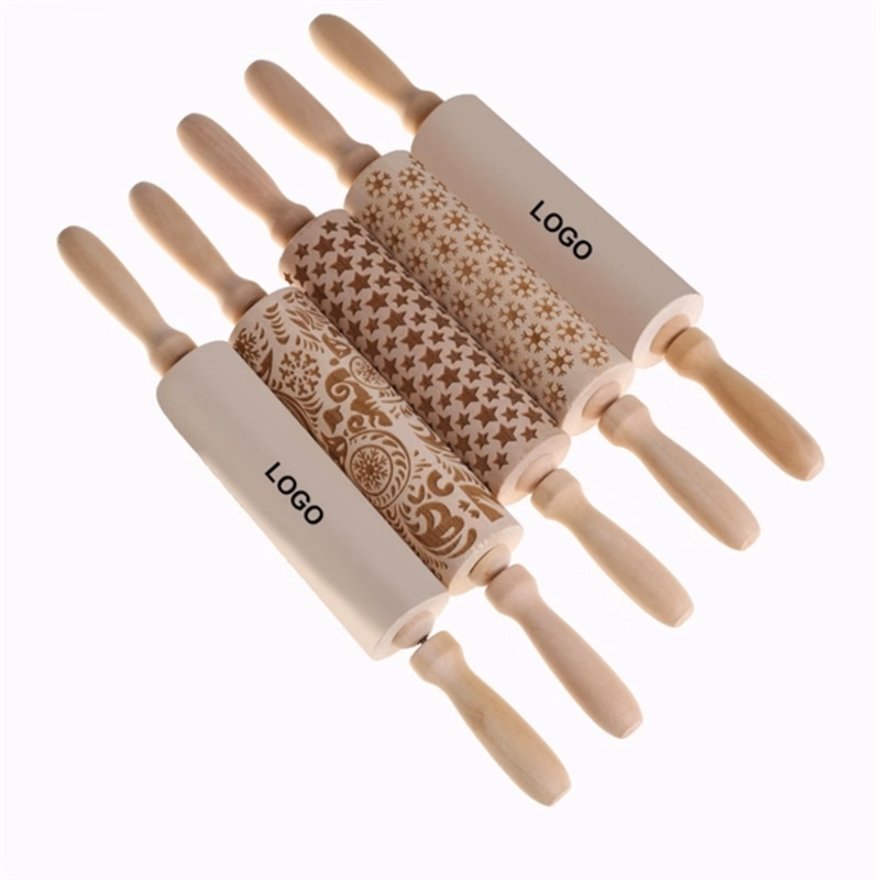 Christmas Wooden Rolling Pin
