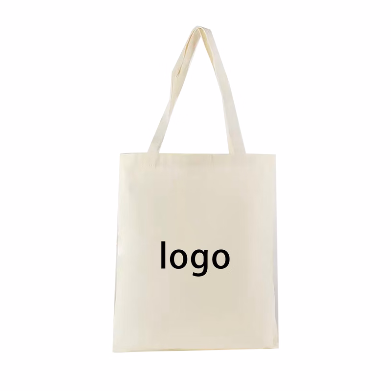 Vertical Cotton Canvas Tote Bag