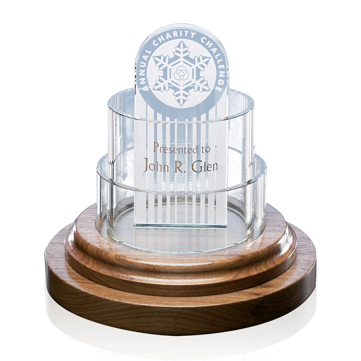 Cylinder Award - Starfire/Walnut 1