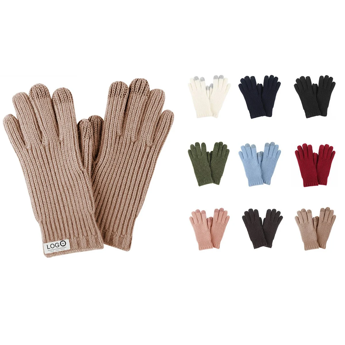 Acrylic Knit Touchscreen Winter Gloves 1