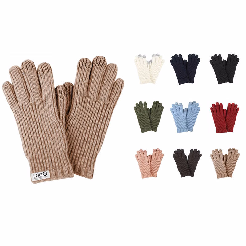 Acrylic Knit Touchscreen Winter Gloves