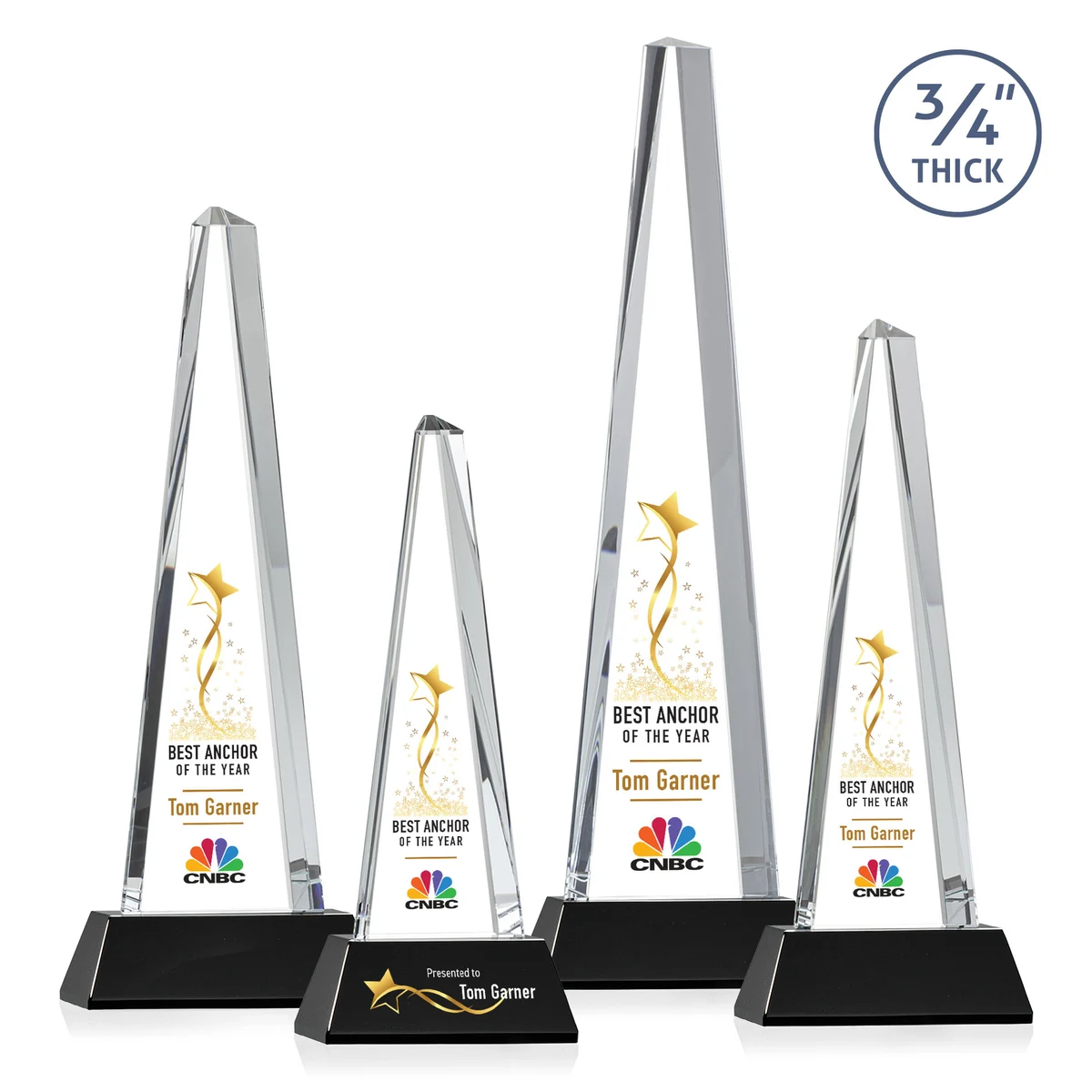 Majestic Tower VividPrint™ Award on Newhaven Base - Black 1