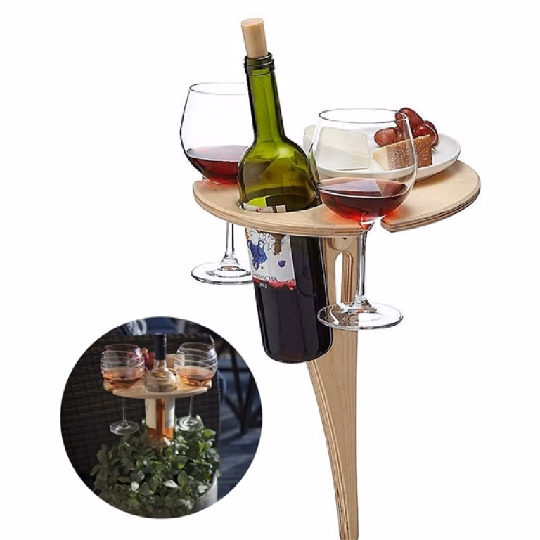 Outdoor Wine Table - Glass Rack