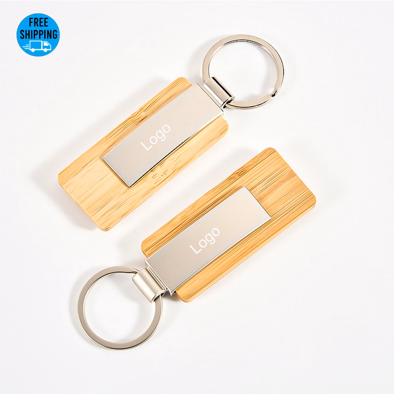 High Quality Bamboo Key Chain