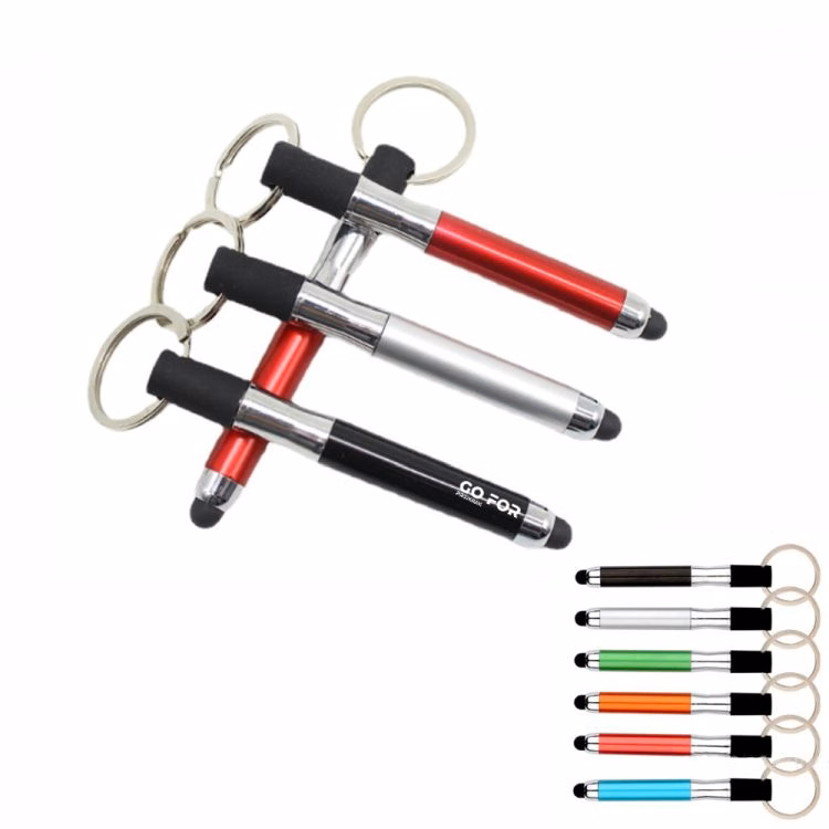 3-in-1 Mini Stylus Pen with Keyring Loop