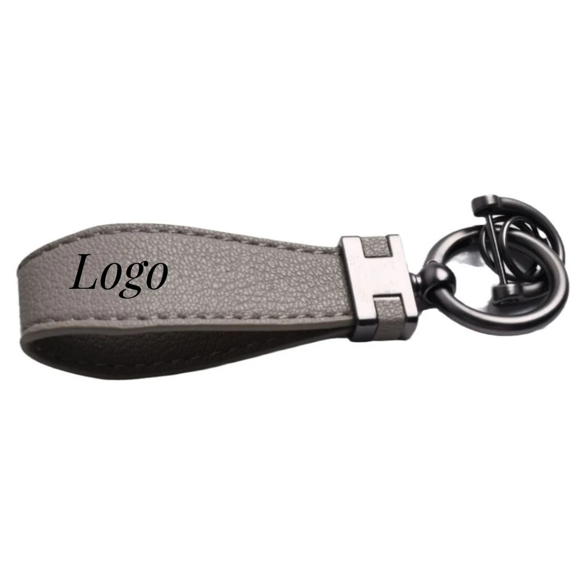 Leather Car Keychain With 360 Degree Rotatable 1