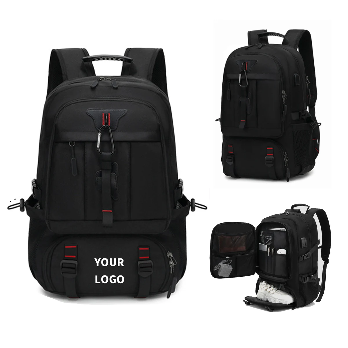 Large Capacity Travel Backpack 60 Liter Waterproof 11.8" x 6.7" x 20.9" 1