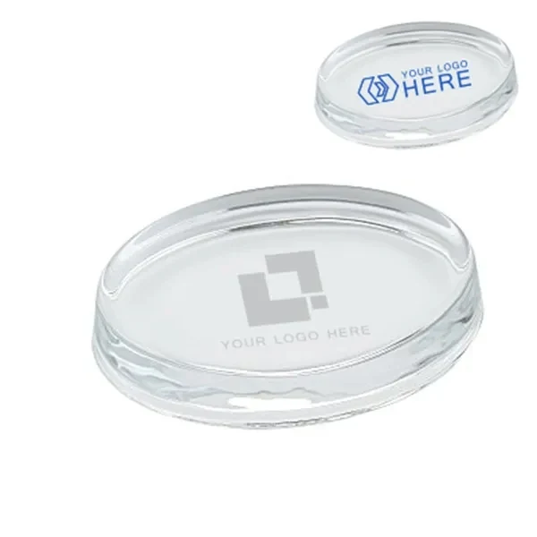 Oval Crystal Paperweight 1