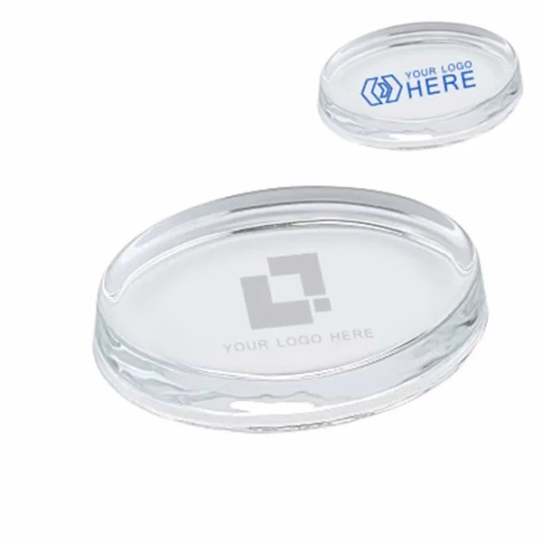 Oval Crystal Paperweight