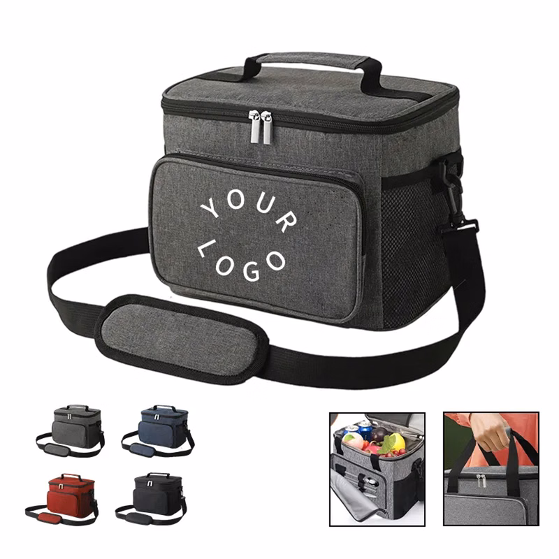 Oxford Insulated Lunch Bag with Shoulder Strap