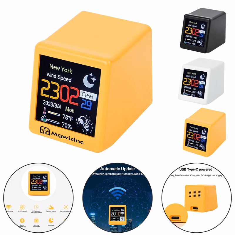 Smart Desktop Digital Clock with WiFi Weather Station