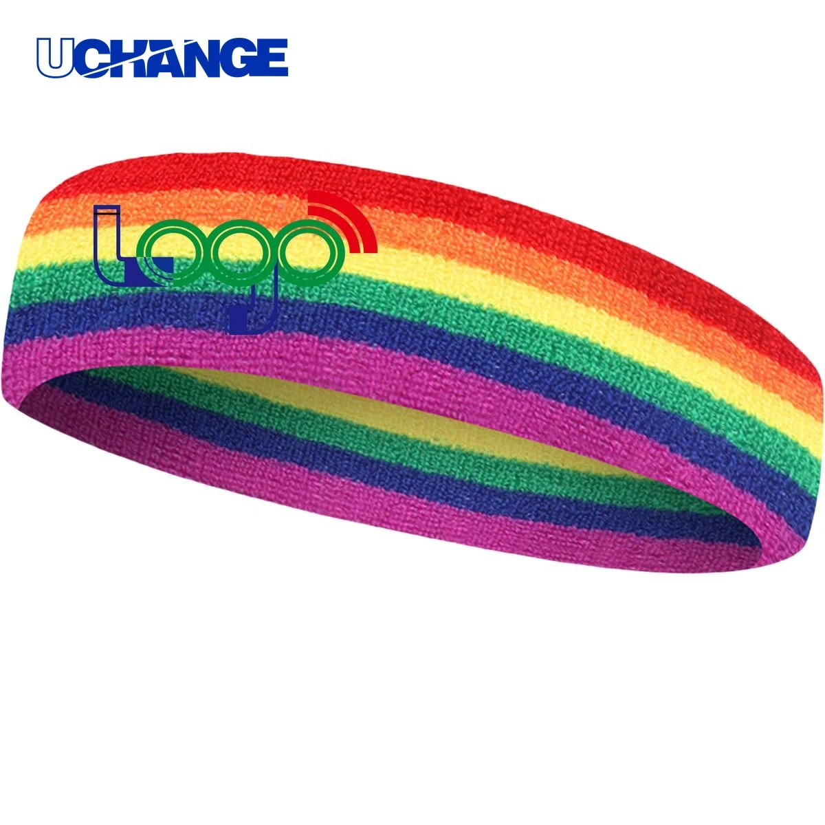 Soft Rainbow Sports Headband 1