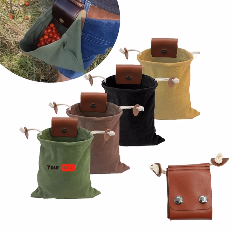 Full Color Foldable Garden Canvas Fruit Picking Bag 10pcs