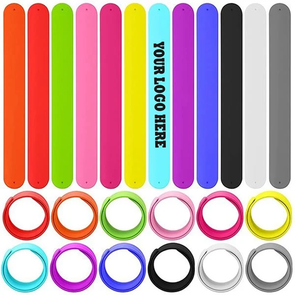 Silicone Slap Bracelet MOQ100pcs 1