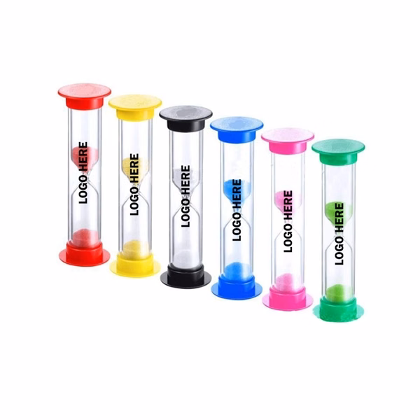 Custom 1-Minute Sand Timer with Full-Color Print — Office Desk Time Management Tool