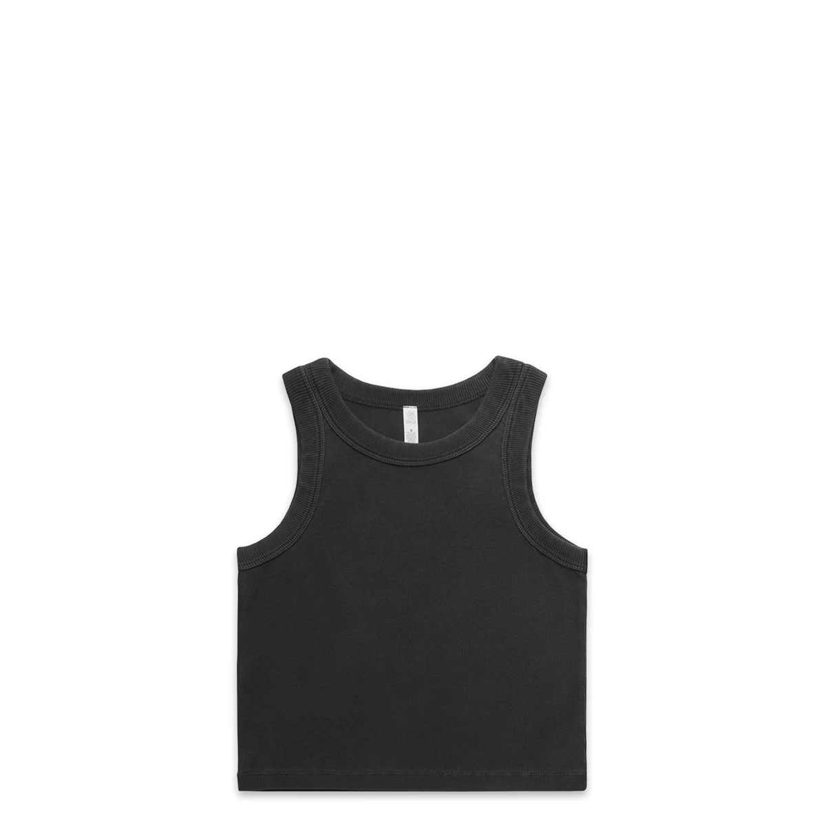 Wo's Faded Organic Rib Crop Tank | 4035 1