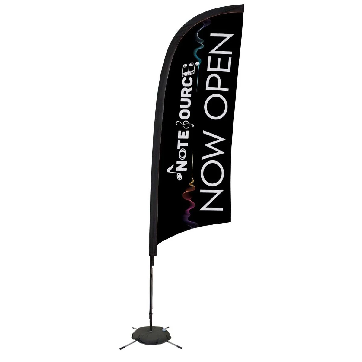 9' Elite Razor Nylon Sail Sign Kit (Single-Sided with Scissor Base) 1